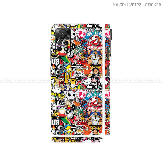 Dán Skin Xiaomi Redmi Note 11 Series Vân Nổi Sticker 01 | UVPT22