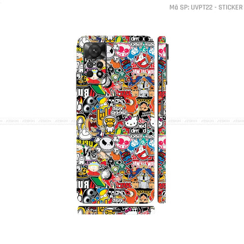 Dán Skin Xiaomi Redmi Note 11 Series Vân Nổi Sticker 01 | UVPT22