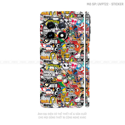 Dán Skin Oneplus 12 Series Vân Sticker 01 | UVPT22