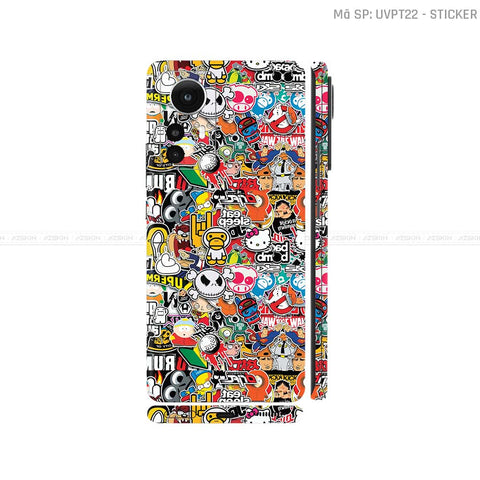 Dán Skin Xiaomi 12 Series Vân Nổi Chủ Đề Sticker 01 | UVPT22
