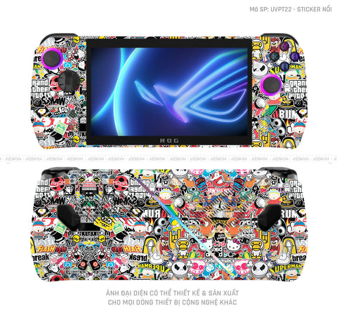 Dán Skin Máy Chơi Game Asus ROG Vân Sticker 01 | UVPT22