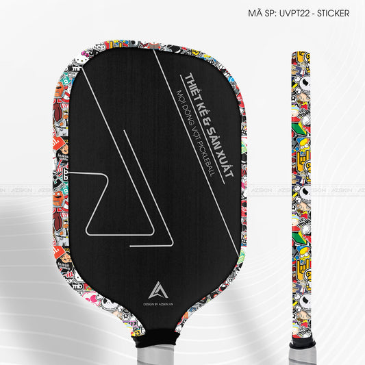 Miếng Dán Viền Vợt Pickleball Skin Vân Nổi Sticker 01 | UVPT22