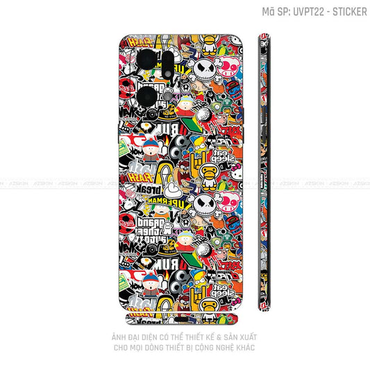 Miếng Dán Skin Điện Thoại OPPO Find X Series Vân Nổi Sticker 01 | UVPT22