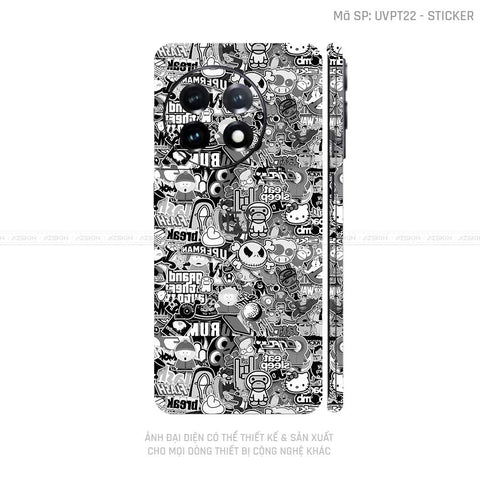 Dán Skin Oneplus 12 Series Vân Sticker 02 | UVPT22