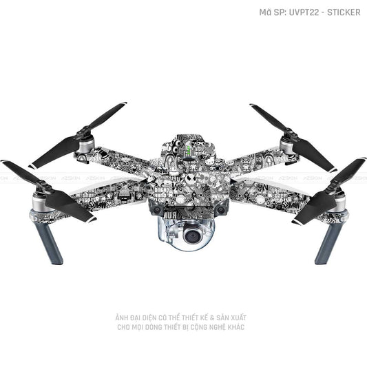 Dán Skin Flycam Vân Nổi Sticker 02 | UVPT22