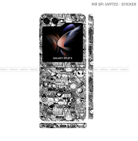 Dán Skin Galaxy Z Flip5 Vân Sticker 02 | UVPT22