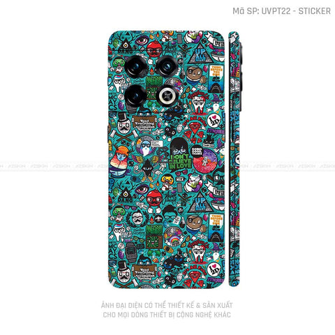 Dán Skin Oneplus 10 Series Vân Sticker 03 | UVPT22