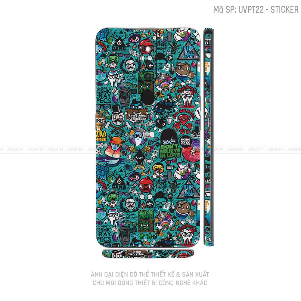 Miếng Dán Skin Điện Thoại OPPO F Series Vân Sticker 03 | UVPT22