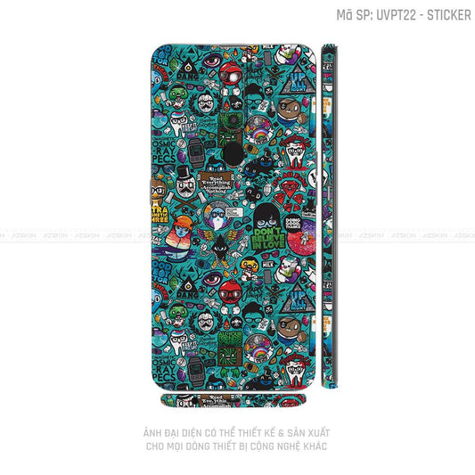 Miếng Dán Skin Điện Thoại OPPO F Series Vân Sticker 03 | UVPT22