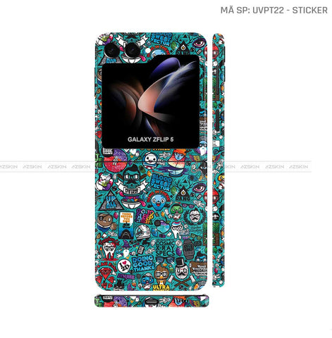 Dán Skin Galaxy Z Flip5 Vân Sticker 03 | UVPT22