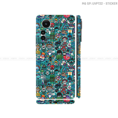 Dán Skin Xiaomi 12 Series Vân Nổi Chủ Đề Sticker 03 | UVPT22