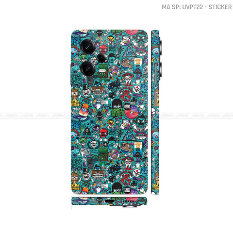 Dán Skin Xiaomi Redmi Note 12 Series Vân Nổi Sticker 03 | UVPT22
