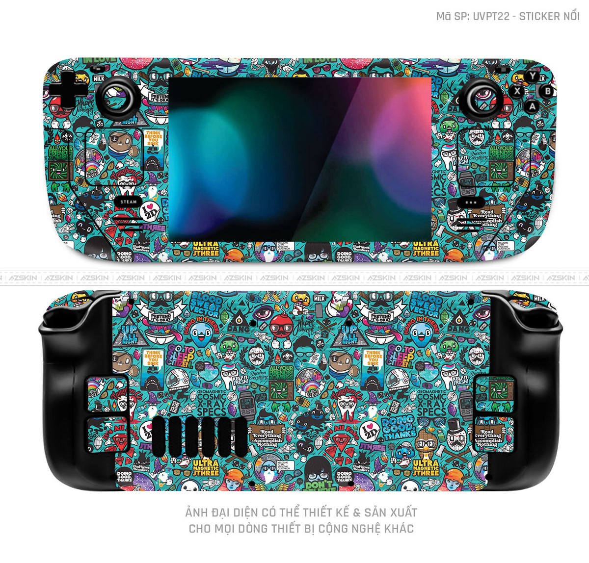 Dán Skin Máy Chơi Game Steam Deck Vân Nổi Sticker 03 | UVPT22
