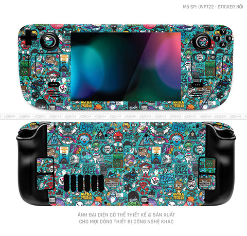 Dán Skin Máy Chơi Game Steam Deck Vân Nổi Sticker 03 | UVPT22