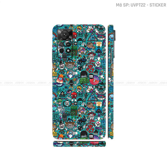 Dán Skin Xiaomi Redmi Note 11 Series Vân Nổi Sticker 03 | UVPT22