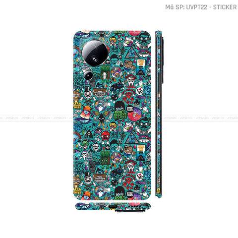 Dán Skin Xiaomi 13 Series Vân Nổi Họa Tiết Sticker 03 | UVPT22