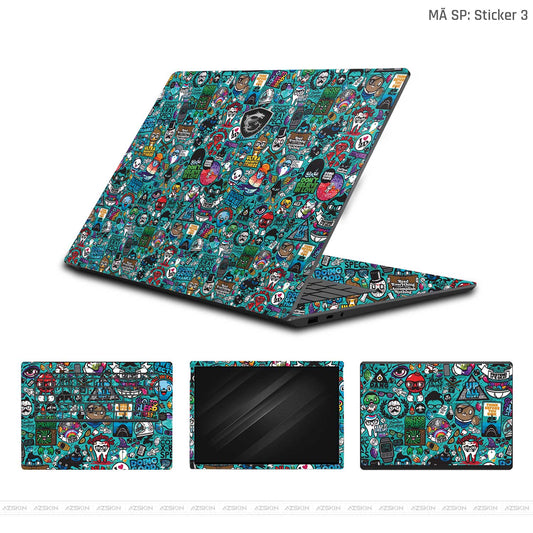 Dán Skin Laptop MSI Sticker 03 | UVPT22