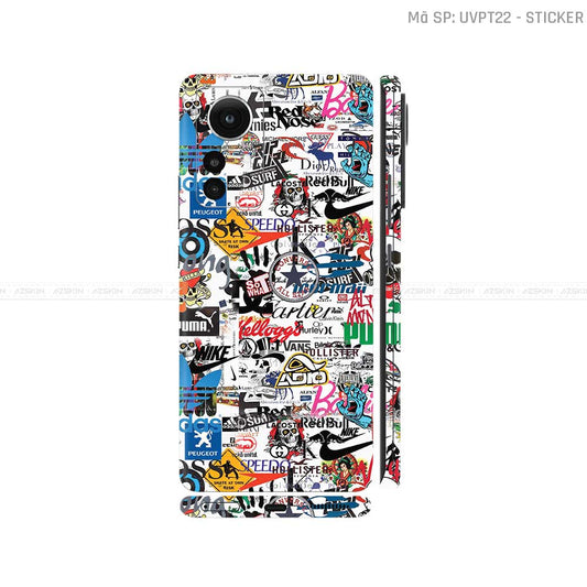 Dán Skin Xiaomi 12 Series Vân Nổi Chủ Đề Sticker 04 | UVPT22