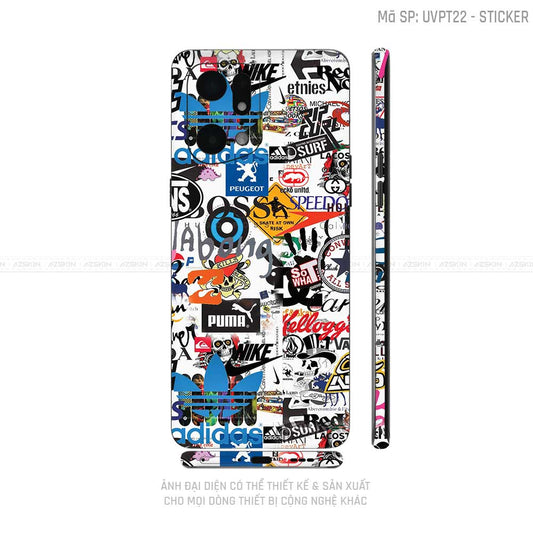 Miếng Dán Skin Điện Thoại OPPO Find X Series Vân Nổi Sticker 04 | UVPT22