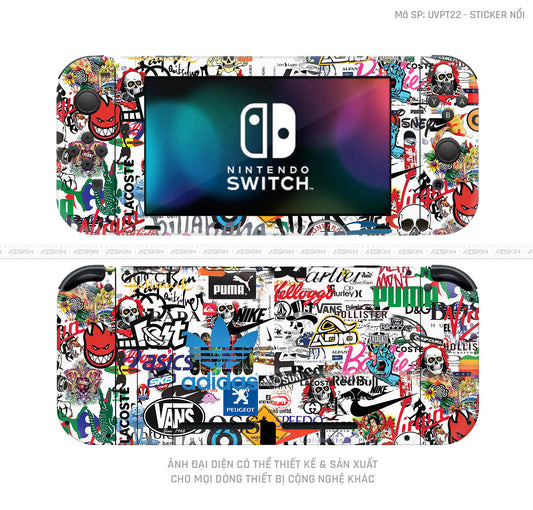 Dán Skin Máy Chơi Game Nintendo Switch Vân Sticker 04 | UVPT22