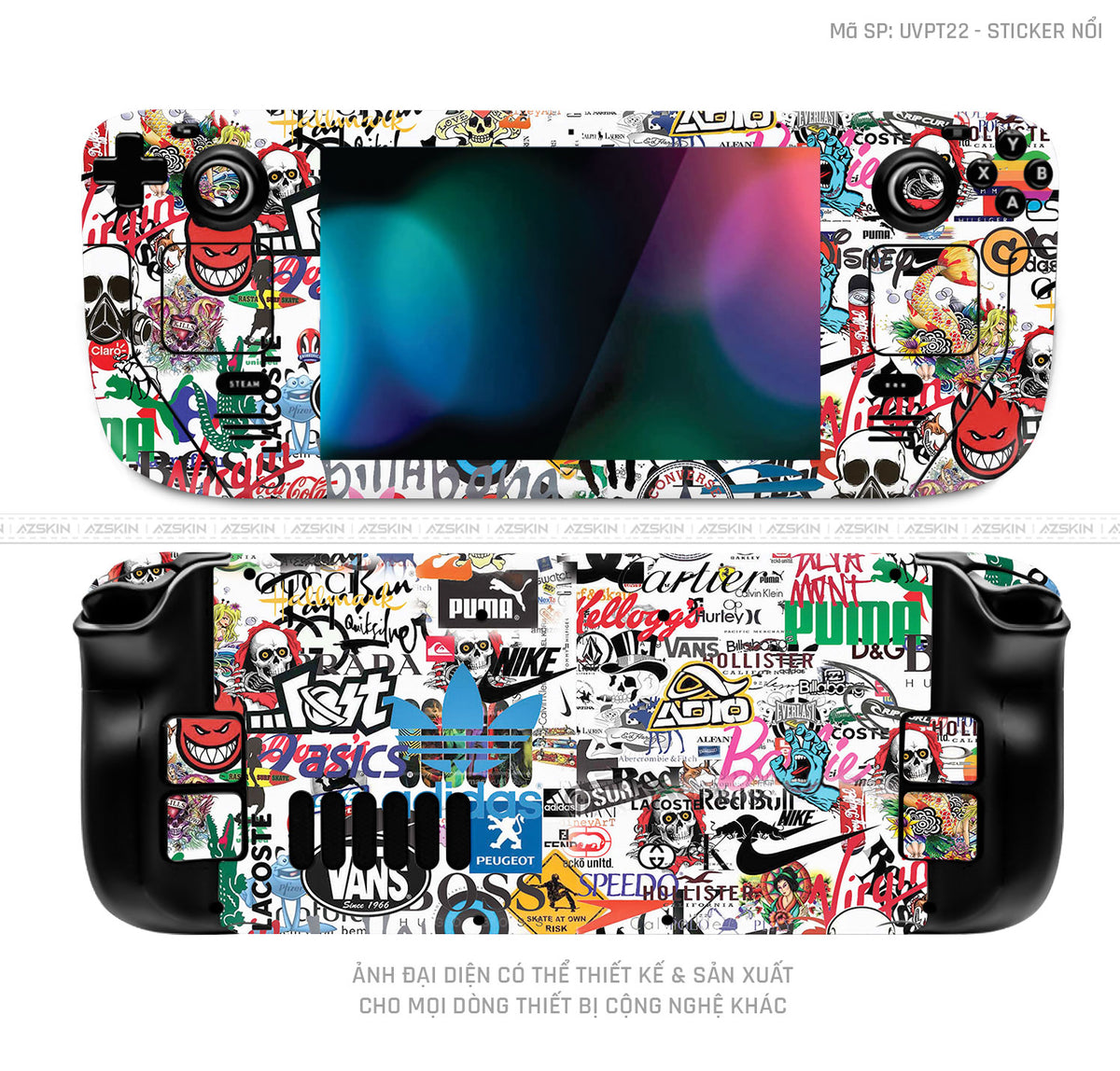 Dán Skin Máy Chơi Game Steam Deck Vân Nổi Sticker 04 | UVPT22
