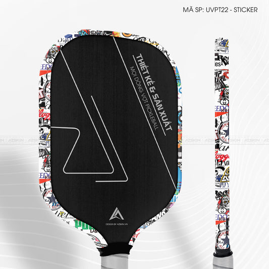 Miếng Dán Viền Vợt Pickleball Skin Vân Nổi Sticker 04 | UVPT22