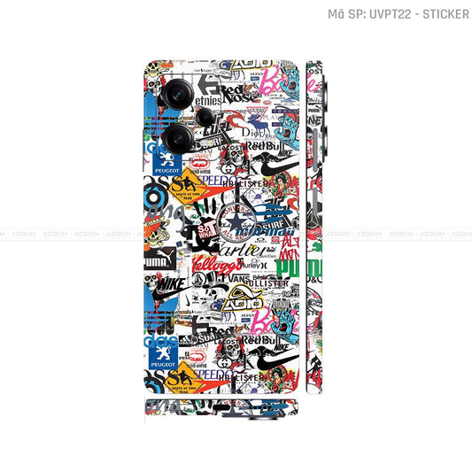 Dán Skin Xiaomi Redmi Note 12 Series Vân Nổi Sticker 04 | UVPT22