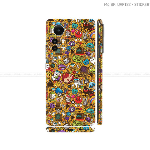 Dán Skin Xiaomi 12 Series Vân Nổi Chủ Đề Sticker 05 | UVPT22