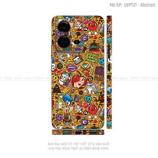 Dán Skin Vivo V Series Vân Sticker 05 | UVPT22