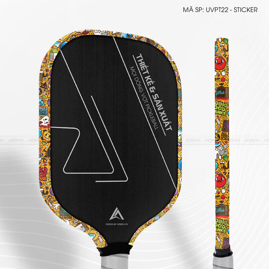 Miếng Dán Viền Vợt Pickleball Skin Vân Nổi Sticker 05 | UVPT22