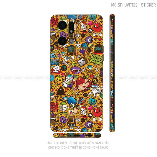 Miếng Dán Skin Điện Thoại OPPO Find X Series Vân Nổi Sticker 05 | UVPT22