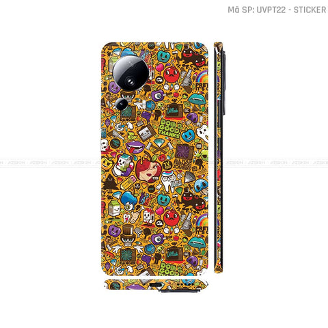 Dán Skin Xiaomi 13 Series Vân Nổi Họa Tiết Sticker 05 | UVPT22