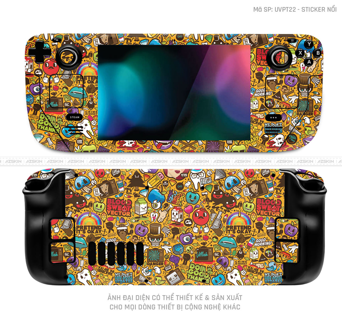 Dán Skin Máy Chơi Game Steam Deck Vân Nổi Sticker 05 | UVPT22