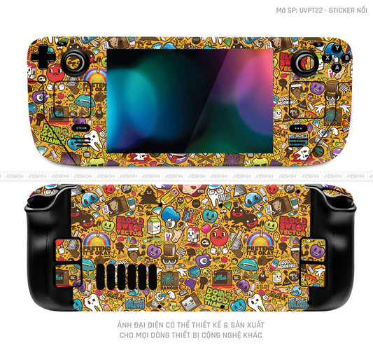 Dán Skin Máy Chơi Game Steam Deck Vân Nổi Sticker 05 | UVPT22