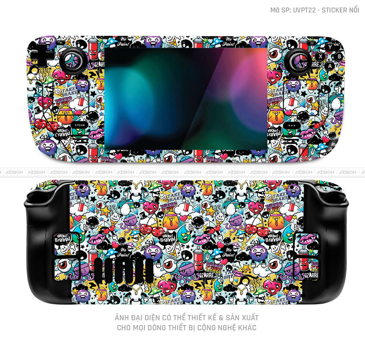 Dán Skin Máy Chơi Game Steam Deck Vân Nổi Sticker 06 | UVPT22