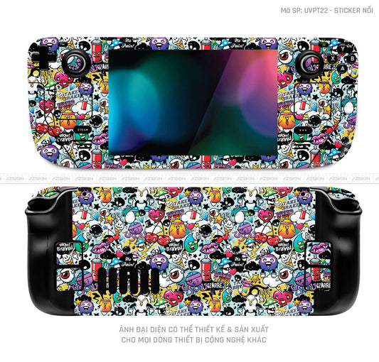 Dán Skin Máy Chơi Game Steam Deck Vân Nổi Sticker 06 | UVPT22
