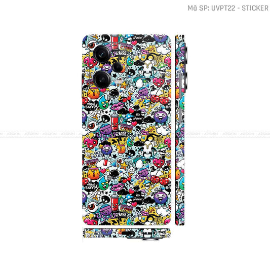 Dán Skin Xiaomi Redmi Note 12 Series Vân Nổi Sticker 06 | UVPT22