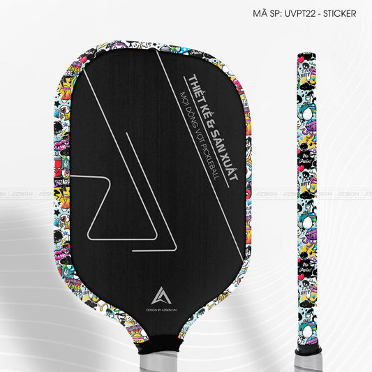 Miếng Dán Viền Vợt Pickleball Skin Vân Nổi Sticker 06 | UVPT22