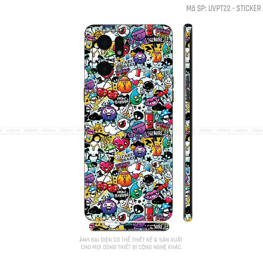 Miếng Dán Skin Điện Thoại OPPO Find X Series Vân Nổi Sticker 06 | UVPT22