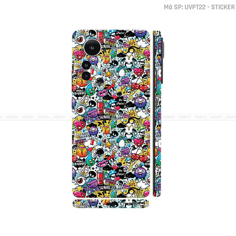 Dán Skin Xiaomi 12 Series Vân Nổi Chủ Đề Sticker 06 | UVPT22