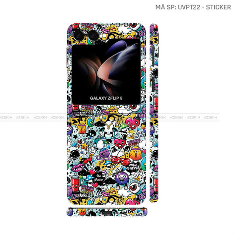 Dán Skin Galaxy Z Flip5 Vân Sticker 06 | UVPT22