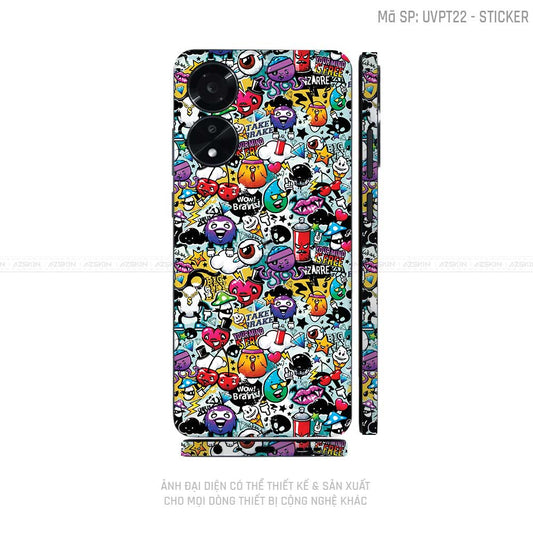 Miếng Dán Skin Điện Thoại OPPO A Series Vân Nổi Sticker 06 | UVPT22