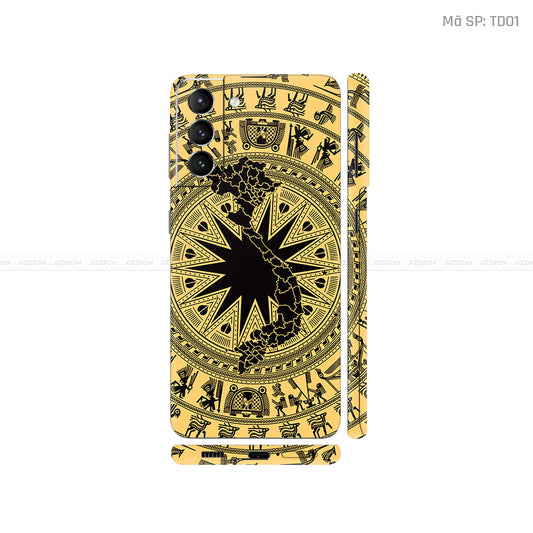 Dán Skin Galaxy S21 Series Vân Nổi Trống Đồng | TD01