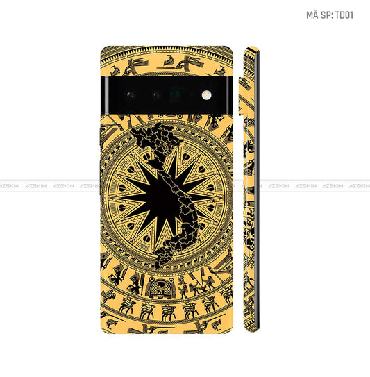 Dán Skin Google Pixel 6 Series Vân Nổi Trống Đồng | TD01