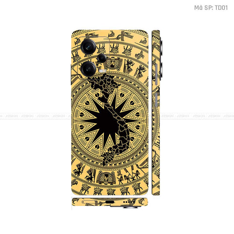 Dán Skin Xiaomi Redmi Note 12 Series Vân Nổi Trống Đồng | TD01