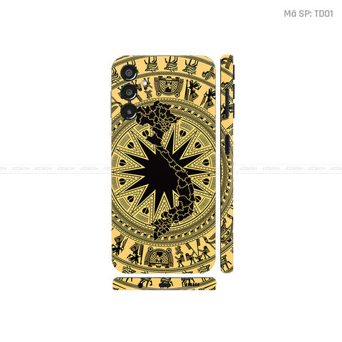 Dán Skin Galaxy A Series Vân Nổi Vàng Đồng | TD01
