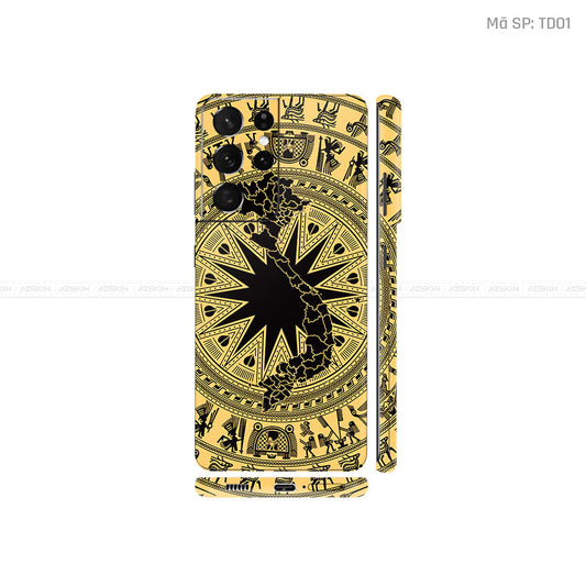Dán Skin Galaxy S21 Series Vân Nổi Trống Đồng | TD01