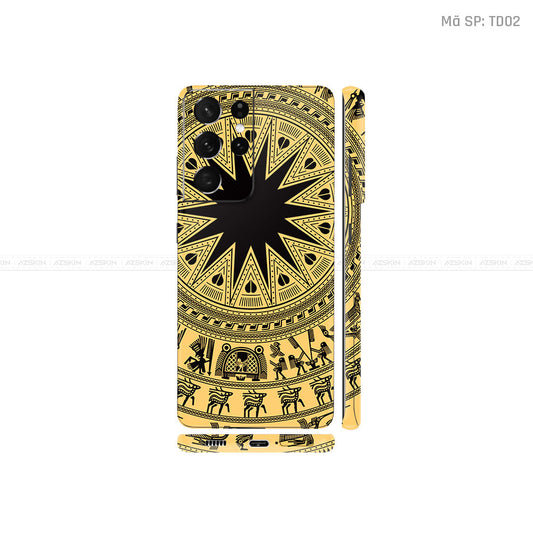 Dán Skin Galaxy S21 Series Vân Nổi Trống Đồng | TD02