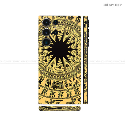 Dán Skin Samsung Galaxy S24 Series Vân Nổi Trống Đồng | TD02