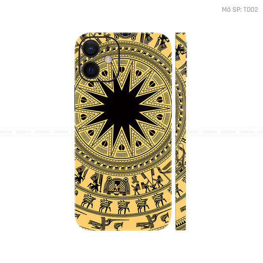 Dán Skin IPhone 12 Series Vân Nổi Trống Đồng | TD02